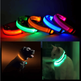 LED PET Safety Halo Style Collar (Option: GREEN-MEDIUM)