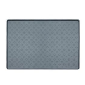 Spot Pet Mat, Waterproof And Easy To Clean Silicone Dog Mat, Cat Mat, Square Pet Placemat, Pet Supplies (Option: BLUE-SMALL)