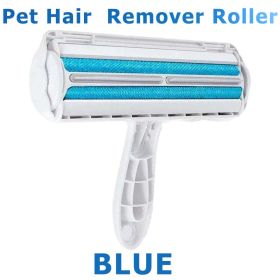 Pet Hair Roller Remover Lint Brush 2-Way Dog Cat Comb Tool Convenient Cleaning Dog Cat Fur Brush Base Home Furniture Sofa Clothe (Option: Default)